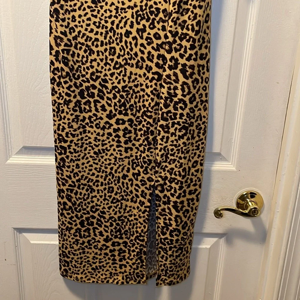 DEREK HEART junior Slitted Pullover Padded Cups Spaghetti Strap Sheath dress - Picture 4 of 8